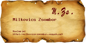 Milkovics Zsombor névjegykártya